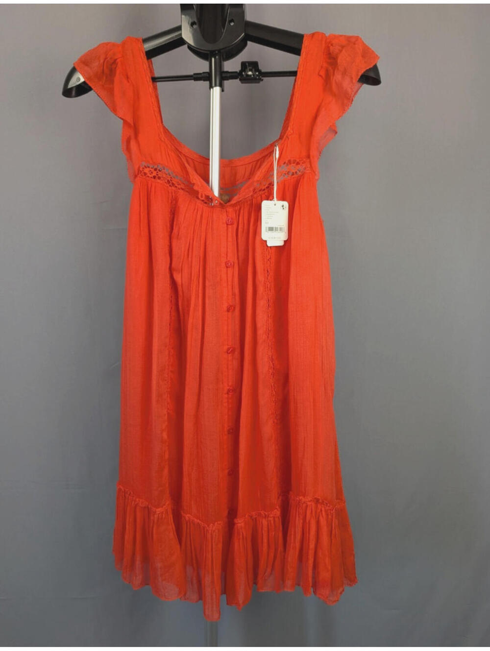 Boho Romantic Free People FP One Lace Babydoll Swing Dress XS NWT